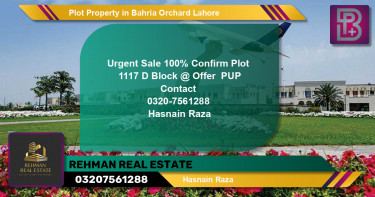 Residential Plot for Sale in Bahria Orchard, Lahore - (BP-70752)