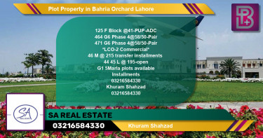 Commercial Plot for Sale in Bahria Orchard, Lahore - (BP-70776)