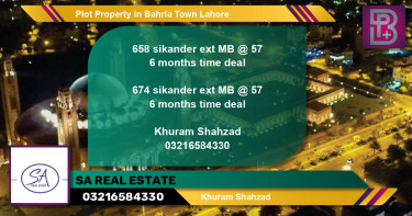 Residential Plot for Sale in Bahria Town, Lahore - (BP-70778)