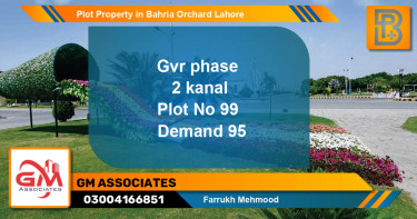 Residential Plot for Sale in Bahria Orchard, Lahore - (BP-70795)