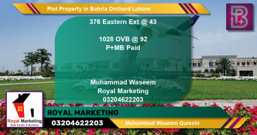 Residential Plot for Sale in Bahria Orchard, Lahore - (BP-70804)