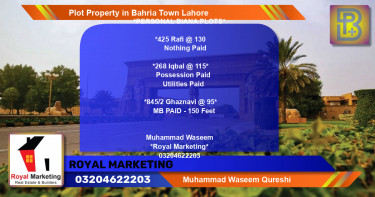 Residential Plot for Sale in Bahria Town, Lahore - (BP-70861)