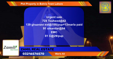 Residential Plot for Sale in Bahria Town, Lahore - (BP-70871)