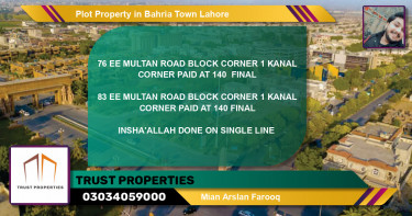 Residential Plot for Sale in Bahria Town, Lahore - (BP-70915)
