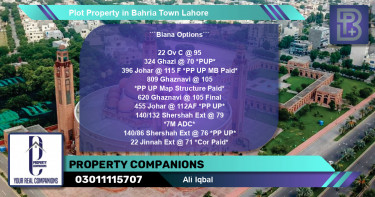 Residential Plot for Sale in Bahria Town, Lahore - (BP-70922)