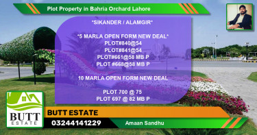 Residential Plot for Sale in Bahria Orchard, Lahore - (BP-70950)