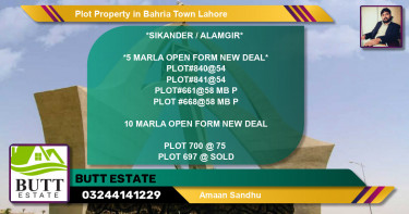 Residential Plot for Sale in Bahria Town, Lahore - (BP-70959)