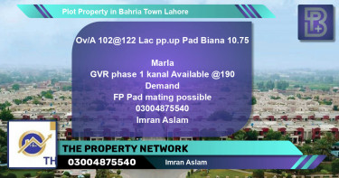 Residential Plot for Sale in Bahria Town, Lahore - (BP-70966)