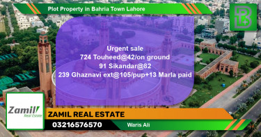 Residential Plot for Sale in Bahria Town, Lahore - (BP-70992)
