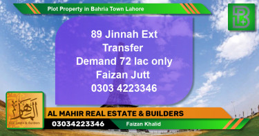 Residential Plot for Sale in Bahria Town, Lahore - (BP-71017)