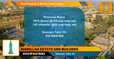 Residential Plot for Sale in Bahria Town, Lahore - (BP-71030)