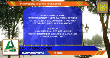 Residential Plot for Sale in Bahria Town, Lahore - (BP-71031)