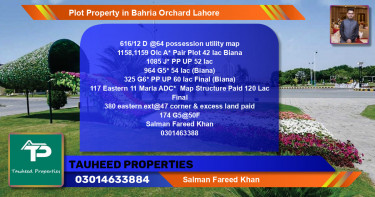 Residential Plot for Sale in Bahria Orchard, Lahore - (BP-71032)