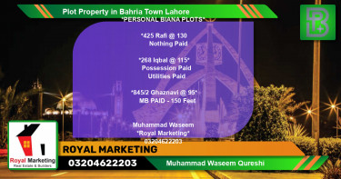 Residential Plot for Sale in Bahria Town, Lahore - (BP-71058)