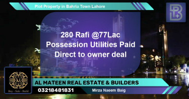 Residential Plot for Sale in Bahria Town, Lahore - (BP-71075)