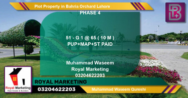 Residential Plot for Sale in Bahria Orchard, Lahore - (BP-71087)
