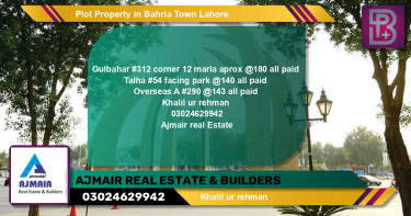 Residential Plot for Sale in Bahria Town, Lahore - (BP-71104)