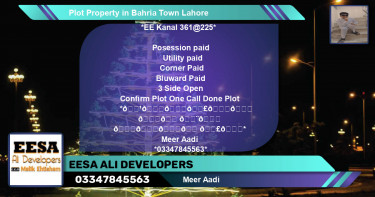 Residential Plot for Sale in Bahria Town, Lahore - (BP-71128)