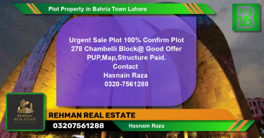 Residential Plot for Sale in Bahria Town, Lahore - (BP-71157)