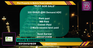 Residential Plot for Sale in Bahria Town, Lahore - (BP-71164)