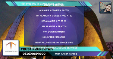Residential Plot for Sale in Bahria Town, Lahore - (BP-71195)