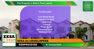 Residential Plot for Sale in Bahria Town, Lahore - (BP-71203)