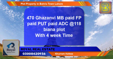Residential Plot for Sale in Bahria Town, Lahore - (BP-71237)