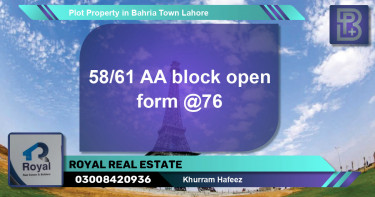 Residential Plot for Sale in Bahria Town, Lahore - (BP-71239)