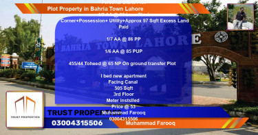 Residential Plot for Sale in Bahria Town, Lahore - (BP-71246)