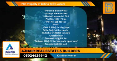 Commercial Plot for Sale in Bahria Town, Lahore - (BP-71252)