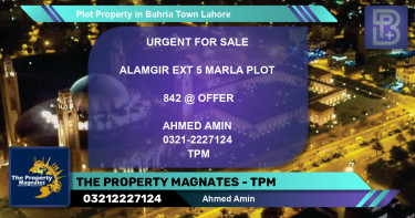 Residential Plot for Sale in Bahria Town, Lahore - (BP-71255)
