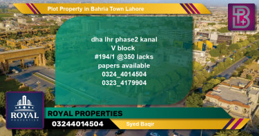 Residential Plot for Sale in Bahria Town, Lahore - (BP-71277)