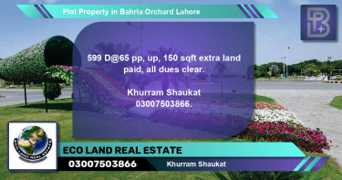 Residential Plot for Sale in Bahria Orchard, Lahore - (BP-71290)