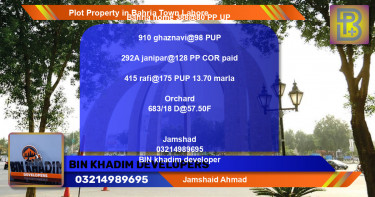 Residential Plot for Sale in Bahria Town, Lahore - (BP-71291)