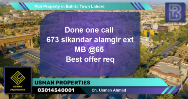 Residential Plot for Sale in Bahria Town, Lahore - (BP-71303)