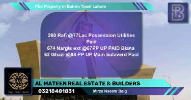 Residential Plot for Sale in Bahria Town, Lahore - (BP-71322)