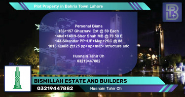Residential Plot for Sale in Bahria Town, Lahore - (BP-71333)