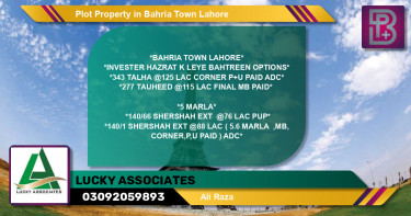 Residential Plot for Sale in Bahria Town, Lahore - (BP-71358)