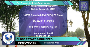 Residential Plot for Sale in Bahria Town, Lahore - (BP-71374)