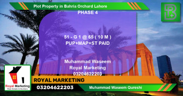 Residential Plot for Sale in Bahria Orchard, Lahore - (BP-71393)
