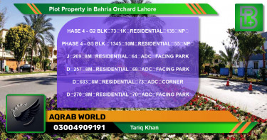 Residential Plot for Sale in Bahria Orchard, Lahore - (BP-71409)