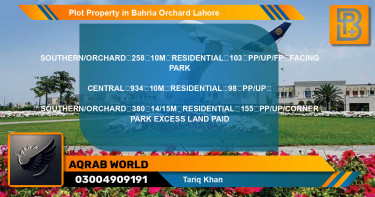 Residential Plot for Sale in Bahria Orchard, Lahore - (BP-71418)