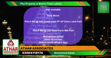 Residential Plot for Sale in Bahria Town, Lahore - (BP-71423)