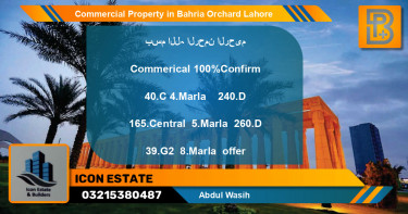 Commercial Property for Sale in Bahria Orchard, Lahore - (BP-71438)