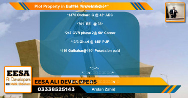 Residential Plot for Sale in Bahria Town, Lahore - (BP-71448)