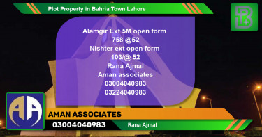 Residential Plot for Sale in Bahria Town, Lahore - (BP-71449)