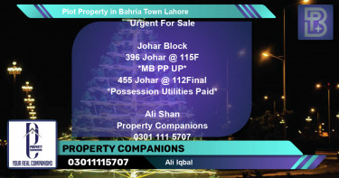 Residential Plot for Sale in Bahria Town, Lahore - (BP-71473)