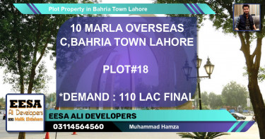 Residential Plot for Sale in Bahria Town, Lahore - (BP-71488)