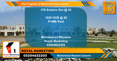 Residential Plot for Sale in Bahria Orchard, Lahore - (BP-71497)