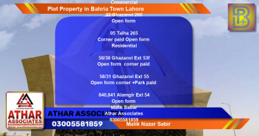 Commercial Plot for Sale in Bahria Town, Lahore - (BP-71534)